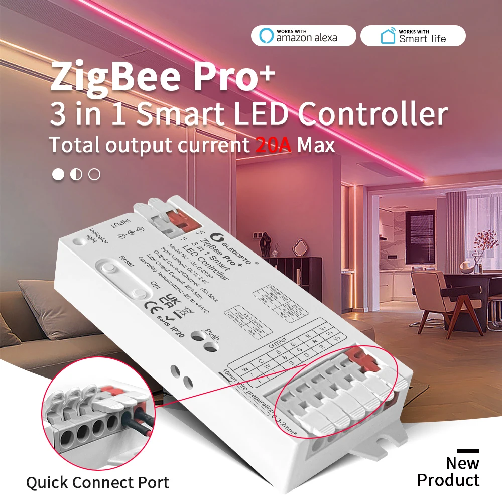 GLEDOPTO ZigBee 3.0 Pro+ 3 in  - Zigbee Coordinator Stick review and price