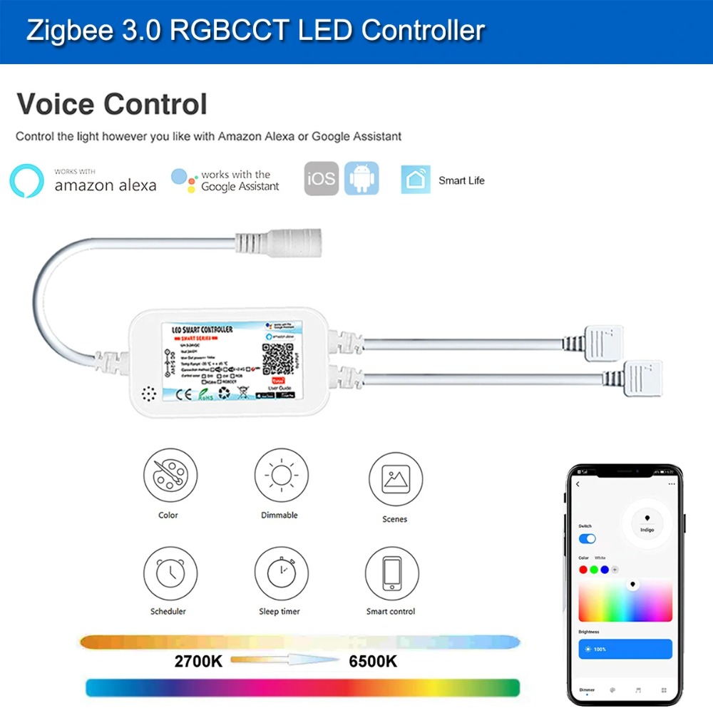 Tuya Zigbee DC24V FCOB RGB LED - Zigbee Coordinator Stick review and price